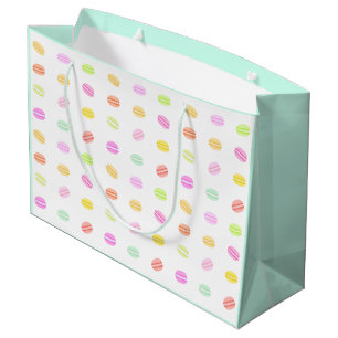 Macaron Geschenk-Tasche Minze Große Geschenktüte