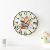 Macaron Große Wanduhr (Zuhause)