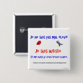 Macaron - Je Ne suis Pas mal élevé carré Button (Vorne & Hinten)