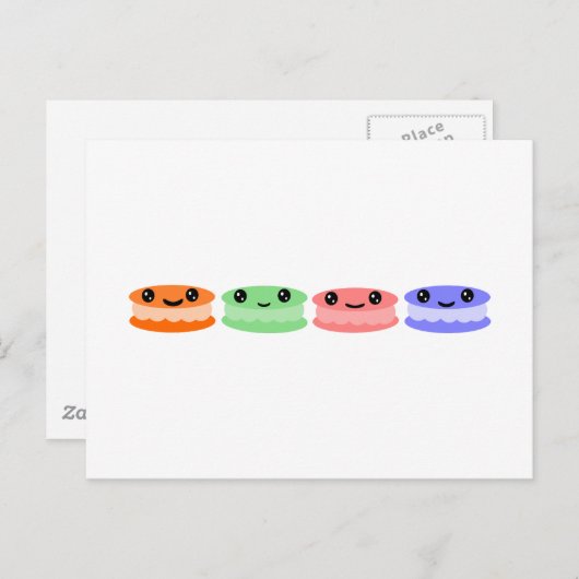 macaron Joy Postkarte (Vorne/Hinten)