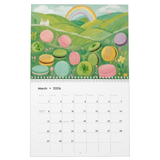 Macaron-Kalender Kalender (Mär 2026)