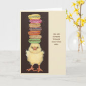 Macaron-Karte mit Peep Karte (Gelbe Blume)