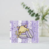 Macaron Kitty Postkarte (Stehend Vorderseite)