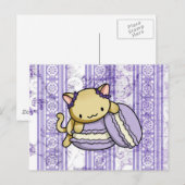 Macaron Kitty Postkarte (Vorne/Hinten)