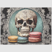 Macaron Lace Skull Decoupage Paper Seidenpapier (Vorderseite)