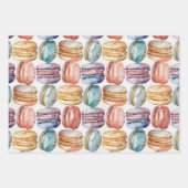 Macaron-Liebhaber Geschenkverpackungspapier Geschenkpapier Set (Vorderseite)