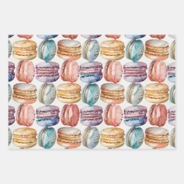 Macaron Lovers Gift Wrapping Paper Geschenkpapier Set