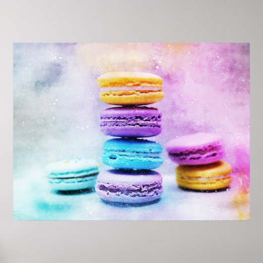 Macaron Macaron Bäckerei Plakat Wasserfarbe (Vorne)