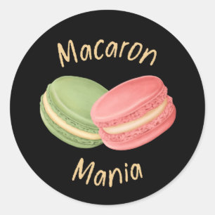 Macaron Mania Macaron Lover Runder Aufkleber