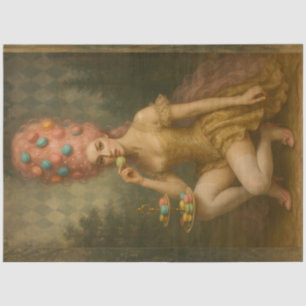 Macaron Marie Antoinette Rokoko-Frau Decoupage Seidenpapier