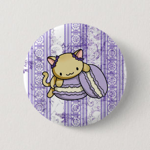 Macaron Miezekatze Button