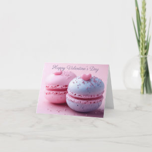 Macaron mit Herzen Valentinsgruß Karte
