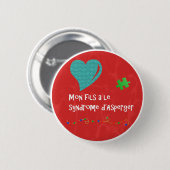 Macaron Montag fils ein le syndrome d'Asperger Button (Vorne & Hinten)