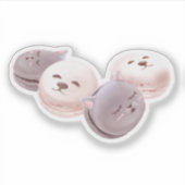 Macaron Muster Aufkleber (Vorderseite)