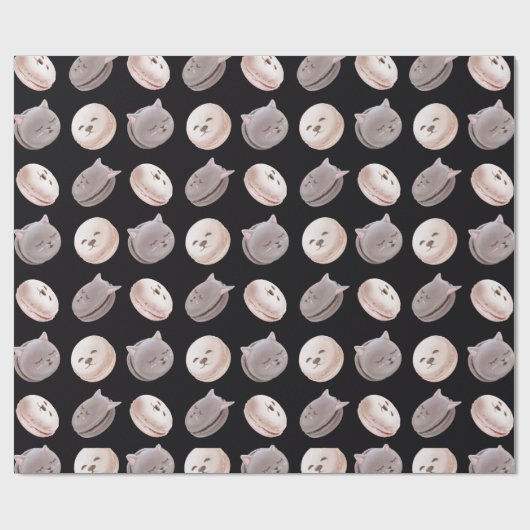 Macaron Muster Geschenkpapier (Flach)