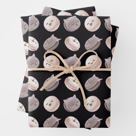 Macaron Muster Geschenkpapier Set (Beispiel)