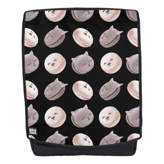 Macaron Muster Rucksack (Vorderseite)