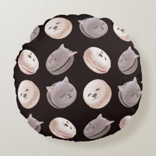 Macaron Muster Rundes Kissen