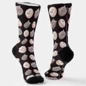 Macaron-Parade – Kitty & Puppy nahtloses Muster Socken (Gewinkelt)