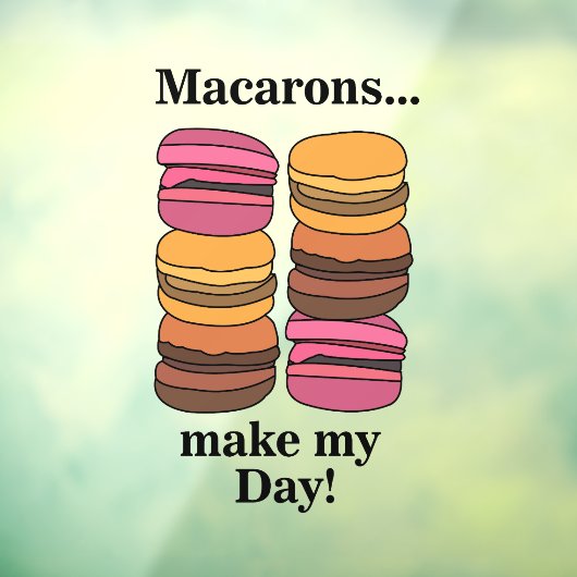 Macaron Pastry Sweet Bakery Restaurant Fensteraufkleber (Blatt 3)