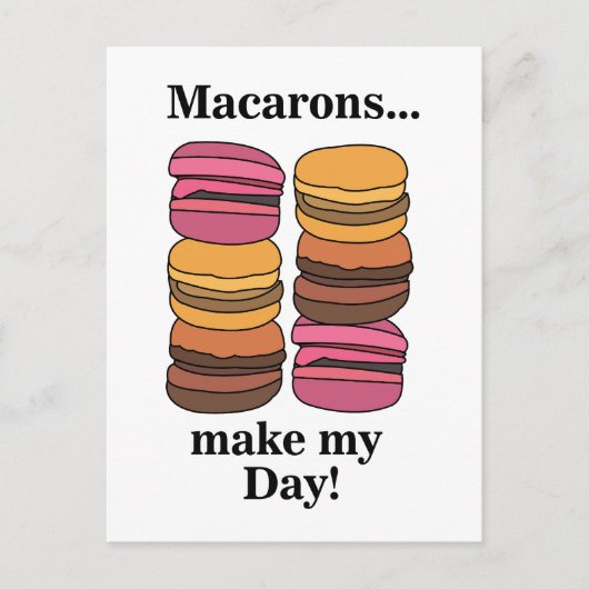 Macaron Pastry Sweet Postkarte (Vorderseite)