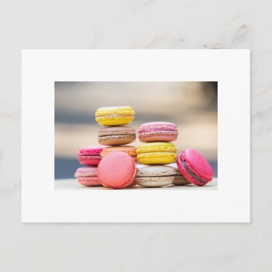 Macaron Postcard Postkarte (Vorderseite)