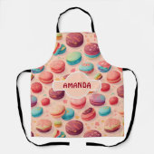 Macaron Rainbow Personalisiertes Muster Schürze (Vorderseite)