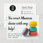 Macaron Real Estate Referral marketing Card Postkarte (Vorne/Hinten)