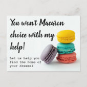 Macaron Real Estate Referral marketing Card Postkarte (Vorderseite)