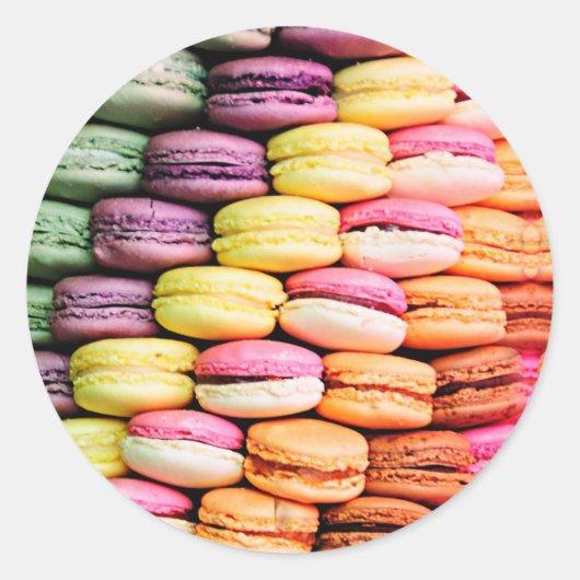 Macaron Runder Aufkleber (Vorderseite)