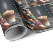 Macaron Stack mit Latte Geschenkpapier (Rolleneckpunkt)