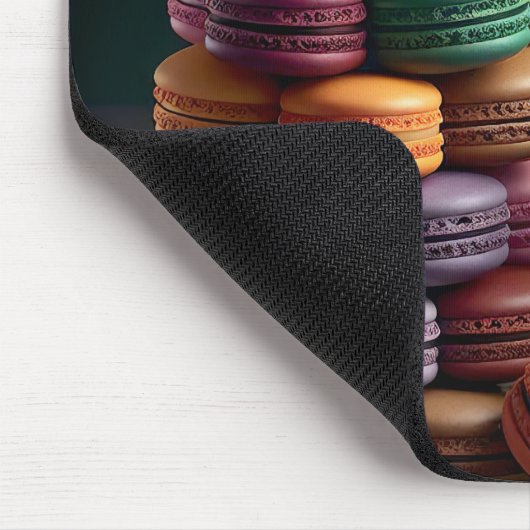 Macaron Stack mit Latte Mousepad (Ecke)