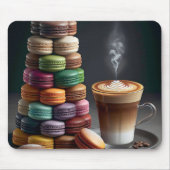 Macaron Stack mit Latte Mousepad (Vorne)