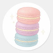 Macaron stack runder aufkleber (Vorderseite)