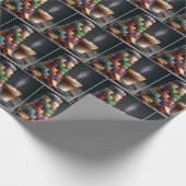Macaron-Stapel mit Latte Geschenkpapier (Ecke)