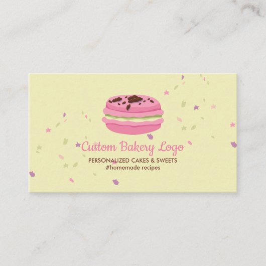 Macaron Stars Elegant Visitenkarte (Vorderseite)