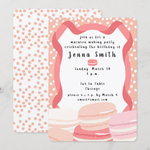 Macaron-Themen-Einladung Einladung