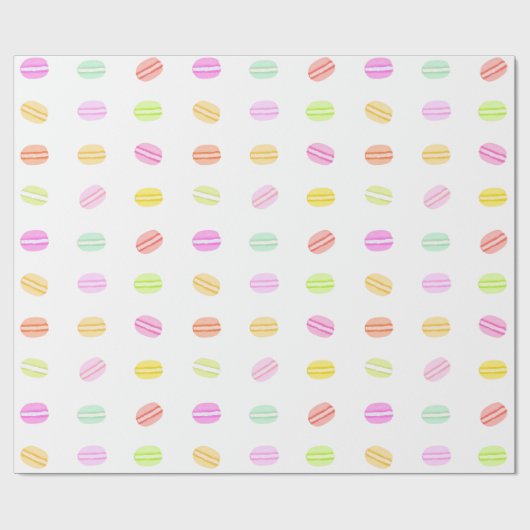 Macaron Wrapping Paper Geschenkpapier (Flach)