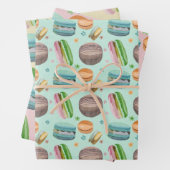 Macaron Wrapping Paper Sheet Set Geschenkpapier Set (Beispiel)