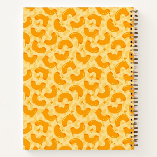 Macaroni and Cheese Pattern Notizblock (Rückseite)