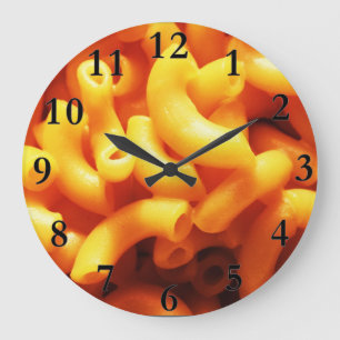 Macaroni and Cheese Round Wall Clock Große Wanduhr