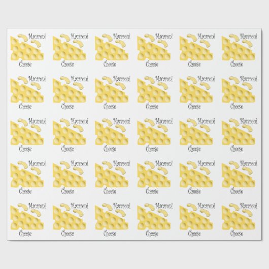 Macaroni Cheese Design Geschenkpapier (Flach)