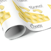 Macaroni-Käse-Design Geschenkpapier (Rolleneckpunkt)