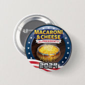 MACARONI & KÄSE für PRÄSIDENT! Kampagne 2024 Button (Vorne & Hinten)