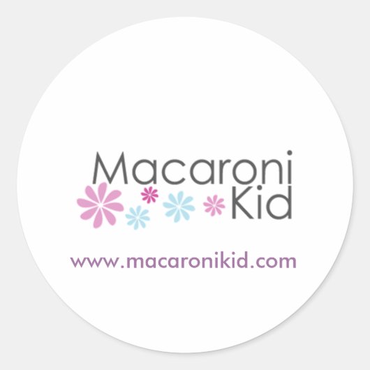 Macaroni Kid Round Stickers (Vorderseite)