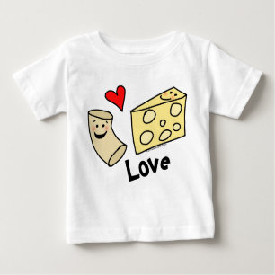 Macaroni Lieben Käse, Herzmädchen/Junge Niedlich Baby T-shirt