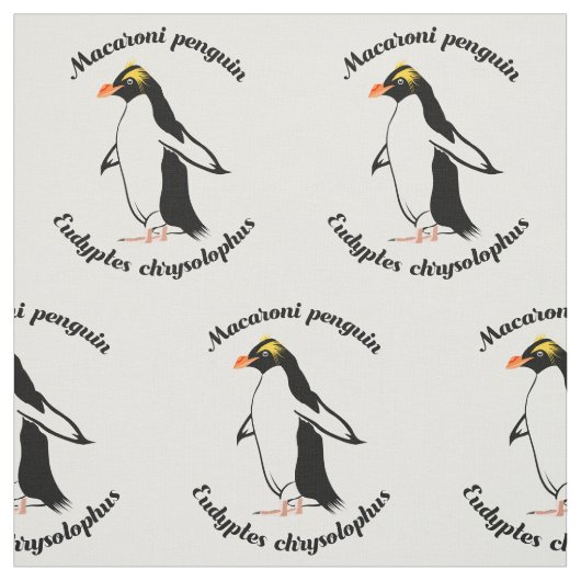 Macaroni Penguin Stoff (Muster)