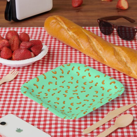 Macaroni und Käse-Papierplatte Pappteller (Picknick)