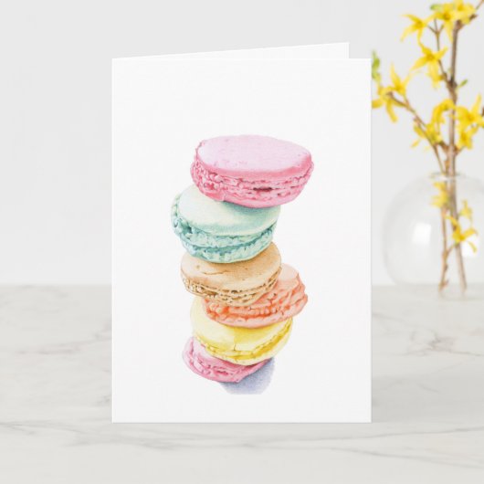 Macaronkarte Karte (Gelbe Blume)