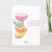 Macarons Birthday Card Karte (Rückseite)